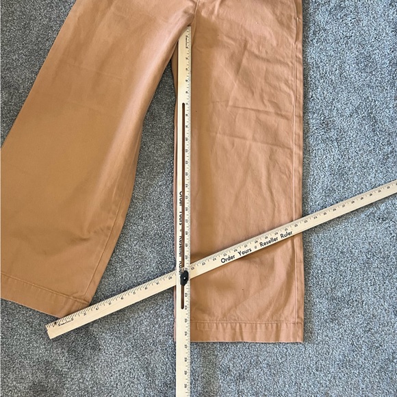 Club Monaco pants womens 4 orange high rise wide‎ leg cotton baddie coastal - Picture 13 of 15